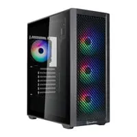 SilverStone FARA 515XR, Black, Mid Tower Chassis w/ Tempered Glass, 4x 120mm RGB Fans, 2 x USB 3.0, mITX/mATX/ATX