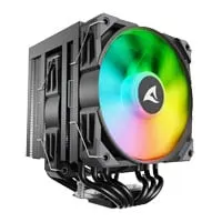 Sharkoon A60 RGB Black CPU Air Cooler, 2x 120mm PWM Fans, Dual Tower, 6x Copper Heatpipes, 5V 4-Pin DG, Intel/AMD