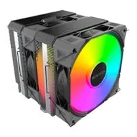 Montech NX600 ARGB CPU Cooler, Black, Dual Tower, 6 Heatpipes, 2x 120mm ARGB Fans, 2000RPM, 85.09CFM, Copper,