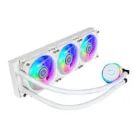 CoolerMaster PL360 Flux White Edition, 360mm All-in-One Hydro CPU Cooler, 3x120mm PWM Fan, ARGB LEDs, Aluminium / Copper