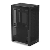NZXT H2 Flow Mini-ITX Chassis, Small Form Factor, Black, 2x F120Q Fans, USB-C / USB-A, 3.5mm, Mini-ITX