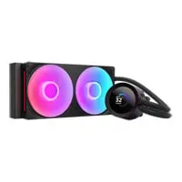 NZXT Kraken Plus ARGB AIO CPU Cooler, Black, 240mm AIO Cooler, 2 x 120mm ARGB Fans, 1.54" 30Hz LCD CPU Block, Intel, AMD