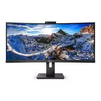 34" Philips 346P1CRH/00 Webcam Monitor, 1500R, UWQHD 3440x1440, 100Hz, 500cd/m², 3000:1, 4ms, HDR, DP/HDMI/USB-C/RJ45