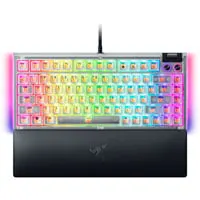 Razer BlackWidow V4 75% Keyboard, Phantom White, US Layout, Razer Orange Switches, ABS Keycaps, Razer Chroma RGB, USB