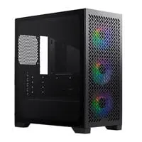 Cooler Master Elite 302, Black, Mini Tower Chassis w/ Tempered Glass, 3x 120mm ARGB Fans, USB 3.2 Gen1, mATX / mITX