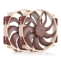 140mm Noctua NF-A14x25r G2 PWM Sx2 PP Fan Set, 9 Blade, High Airflow Fans, 1500rpm, SSO2, Anti-Vibration Pads, 4-pin PWM
