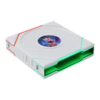 120mm Lian Li Uni Fan TL LCD Flex, White, 9 Reverse Blades, 1900RPM, 63CFM, PFD Bearing, PWM + ARGB, L-Connect 3