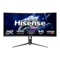 34" Hisense 34G6QUK Gaming Monitor, 1000R, VA, 3440x1440, 240Hz, FreeSync Premium, 1ms, HDR400, HDMI2.0 / DP