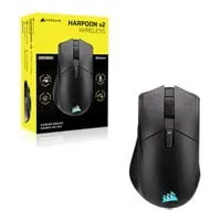CORSAIR Harpoon V2 Wireless Gaming Mouse, Black, Optical, Marksman Sensor, 26k DPI, 6 Buttons, 2.4GHz / USB-C
