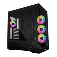 Lian Li Vector V100, Black, Dual Chamber ARGB Mid Tower, Tempered Glass, 4x 120mm ARGB Fans, Reverse Connection, E-ATX