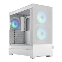 Fractal Pop Air RGB, White, Mid Tower Chassis w/ TG Window, 3x 120mm RGB Fans, USB 3.0, ATX/mATX/mITX