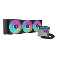 DeepCool LT360 ARGB AIO CPU Cooler, Infinity Display, 3x 120mm PWM Fans, Copper/Aluminium, Intel/AMD, Black