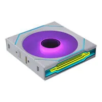 120mm Lian Li Uni Fan SL-INF Flex, White, 7 Reverse Blades, 2200RPM, 65.7CFM, FD Bearing, PWM + ARGB, L-Connect 3