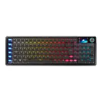 CORSAIR VANGUARD AIR 99 WIRELESS Mechanical Keyboard, Black, LCD Screen, OPX Low-Profile Switches, USB / BT / 2.4GHz